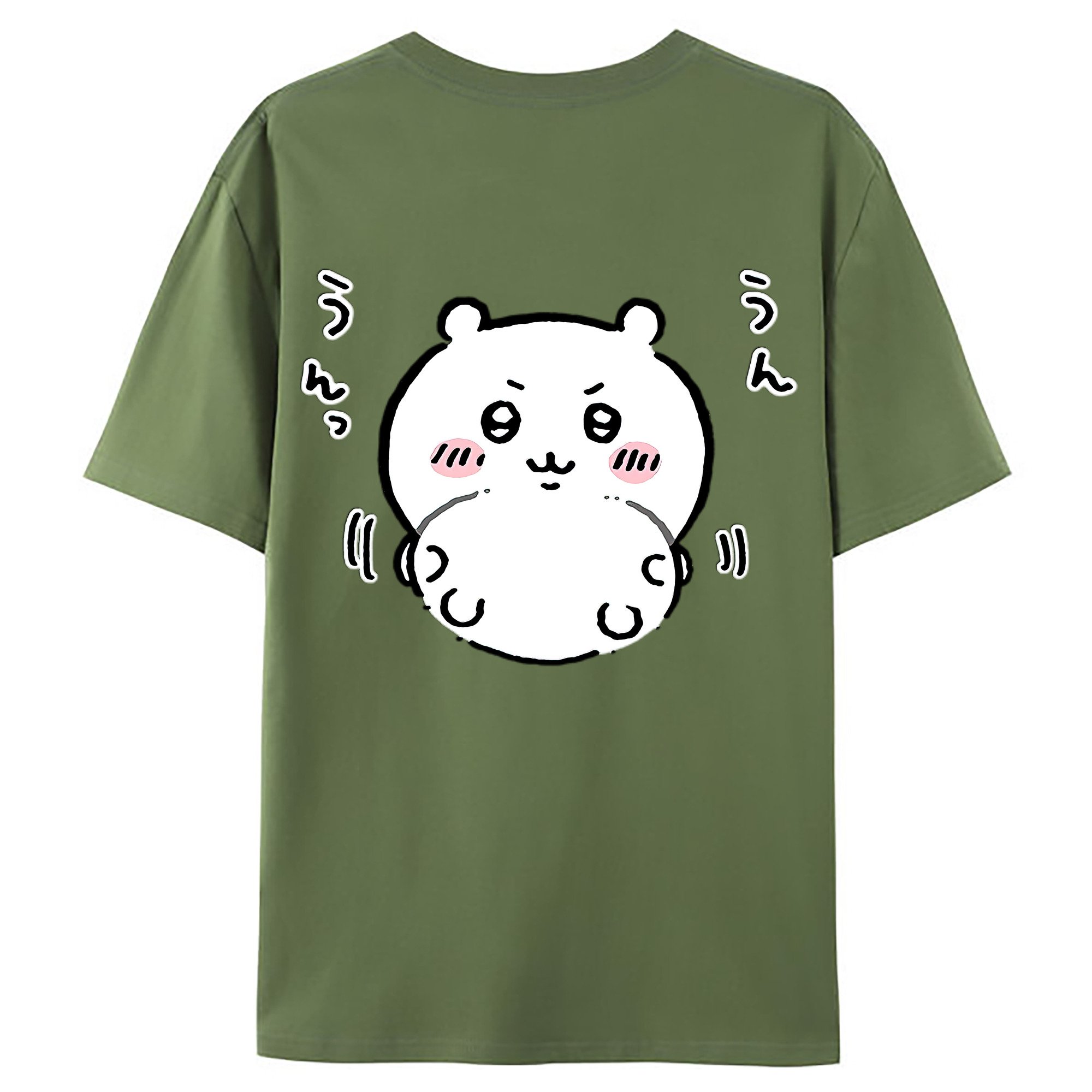 （画像用） ちいかわ ちいかわ Chii-kawa chiikawa 綿100％ メンズ半袖Tシャツ（バックプリント） 通気性